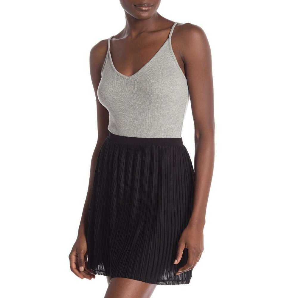 BP Womens‎ Large V-Neck Ribbed Thong Bodysuit Grey Medium Heather BP397555MI 259